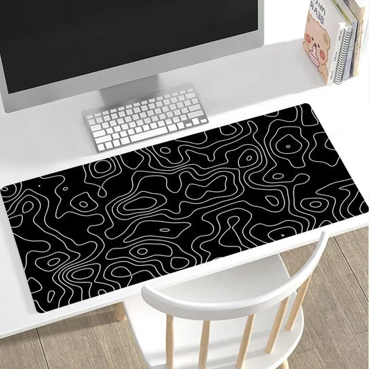 Large Black and White Gaming Mouse Pad HD New Arrivals Gamer Big Mat Computer Accessorie Keyboard Desk Mice Rug 800X400 Cushion